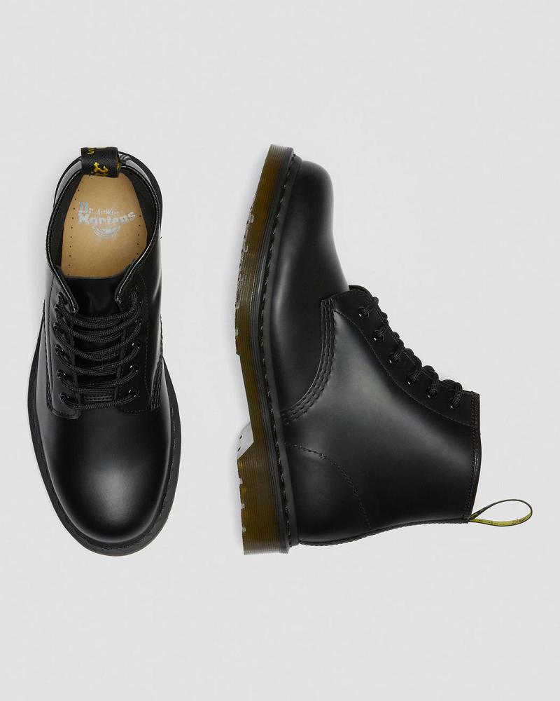 Dr Martens 101 Smooth Læder Ankelstøvler Herre Sort | DK 409ZUT